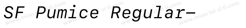SF Pumice Regular字体转换